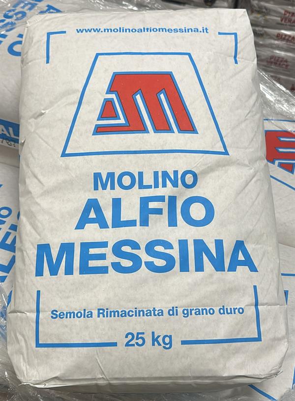 SEMOLA RIMACINATA DI GRANO DURO BLU SACCO KG 25 - MESSI