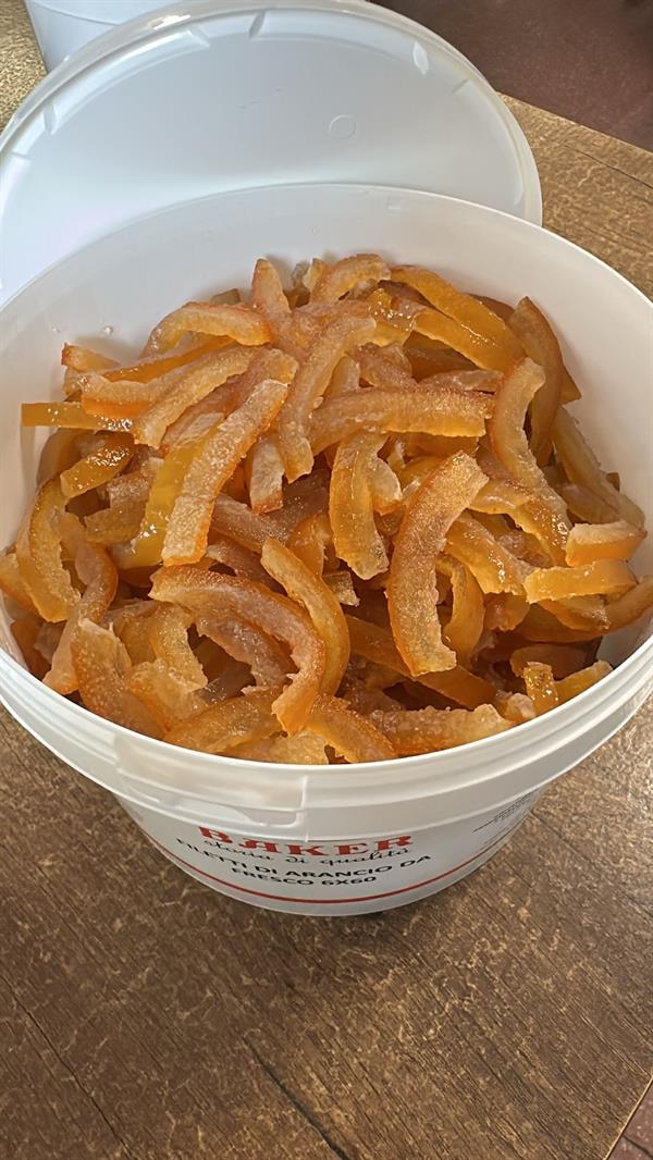 CANDITI ARANCIO A FILETTI 6X60 SECCHIO KG 2,5 ( CRT DA PZ 2) - BAKER